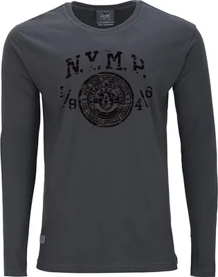 Produktbild von Übergrößen Longshirt New York schwarz AHORN SPORTSWEAR Iron Grey 9XL