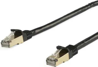 Obrázok produktu pre StarTech.com 6ASPAT5MBK, 5 m, Cat6a, S/UTP (STP), RJ-45, RJ-45, Čierna