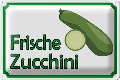 Produktbild von Blechschild Hinweis 18x12cm frische Zucchini Hofladen