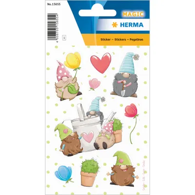 Produktbild von Herma Sticker MAGIC Gartenzwerge 1 Bl