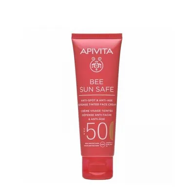 Obrázek produktu pro Apivita Bee Sun Safe Tónovací pleťový krém proti skvrnám a stárnutí SPF50 50ml