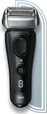 Obrázok produktu pre Braun Series 8 81747473 - Folienschaber - Schwarz - LED - Akku - Lithium-Ion (Li-Ion) - Integrierte Batterie