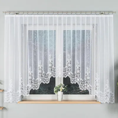 Obrázok produktu pre MARKIZETA BERENIKA Žakárová hotová záclona, šírka 400 x výška 160 cm, farba 001 biela 004304/FBL/001/400160/1