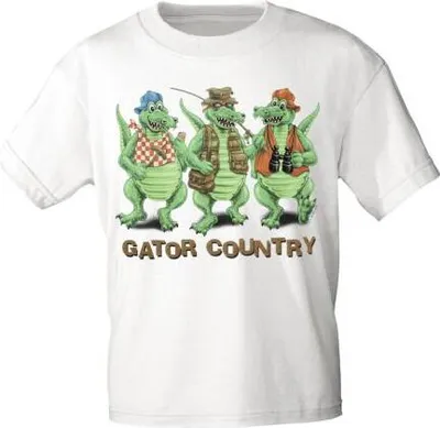 Produktbild von T-Shirt mit Print - Gator Country - 12986 Gr. S-3XL Größe - L