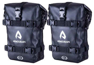 Image de Sac de selle pour moto, 12 litres (6 litres x 2), étanche