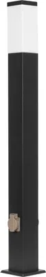 Produktbild von Grafner Wegeleuchte mit 2 Steckdosen, Höhe: 100 cm, Aluminium, E27, schwarz anthrazit, Wegleuchte Weglampe Gartenlampe Gartenleuchte Standlampe
