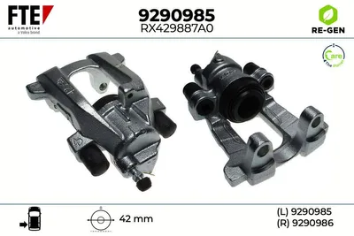 Produktbild von FTE Bremssattel Hinten Links passend für MERCEDES-BENZ M-Klasse (W164) Ø42mm Grau 9290985