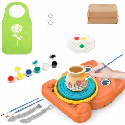 Produktbild von Allbag Töpferrad Kreativset für Kinder mit Ton