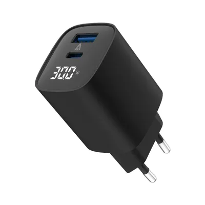 Productafbeelding van Alkaya Nexus oplader, 30W. GaN-technologie, digitaal display, zwart
