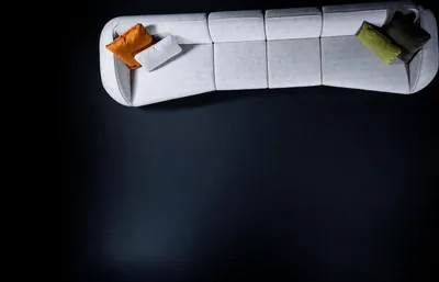 Zdjęcie produktu dla Szara sześcioosobowa sofa tapicerowana do salonu luksusowe designerskie meble