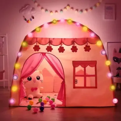 Imagen del producto de Kruzzel 23472 Tienda de campaña infantil para niñas con luces, rosa