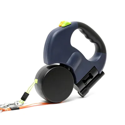 Produktbild von Hundeleinen, 3m Einziehbar Hundeleine Rollleine Gurtleine Doppelleine für 2 Hunde mit LED Lampe, 360° Verwicklungsfreie, Ausziehbare Leine