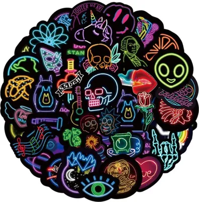 Zdjęcie produktu dla Jumadas 50 naklejek fluorescencyjnych: wodoodporne!