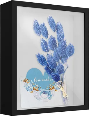 Obrázok produktu pre Hlboký fotorámik 22 x 27 cm, drevený 3D box, čierny, na spomienky
