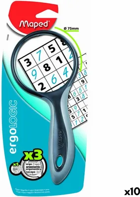 Image de Maped Loupe avec poignée, ronde, diamètre : 75 mm, présentoir de 10 pièces