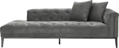 Produktbild von Casa Padrino Luxus Sofa Dunkelgrau Rechtsseitig 220 x 96 x H. 66 cm - Hotel Möbel