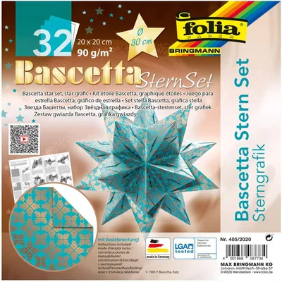 Immagine prodotto di foglietto pieghevole Bascetta star, turchese / stampato
