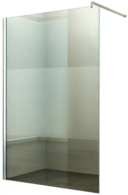 Produktbild von Walk-in Duschabtrennung Duschwand Seitenwand 40 cm Teilsatiniert 10 mm NANO Glas Neptun