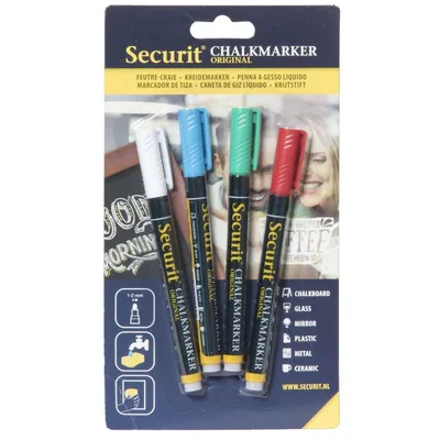 Obrázok produktu pre Securit | Chalkmarker liquid set of 4 1-2mm Coloured