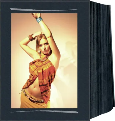 Immagine prodotto di 1x125 passe-partout senza bordi Daiber 13x18 cm in tela nera con pennellate