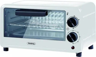 Obrázek produktu pro Mini trouba Rosberg R51441C, 800 W, 9 litrů, 100–230 °C, Příslušenství, Bílá