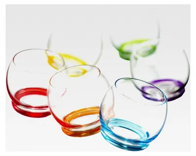 Produktbild von Kristallgläser, bunt sortiert, 60 ml