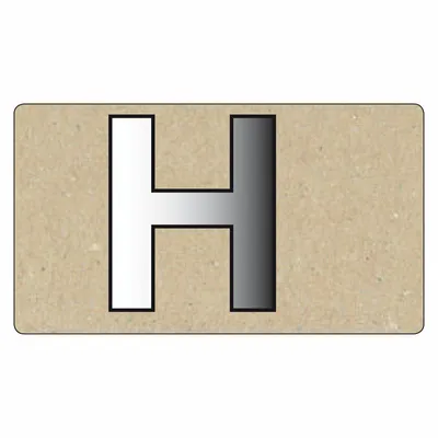 Produktbild von Spiegelornamente Grobuchstabe H