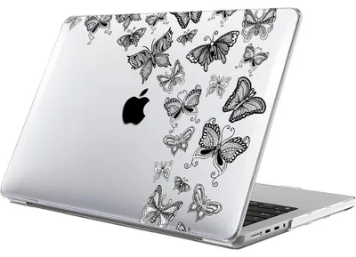 Image de Coque pour MacBook Pro 16 Pouces M5 M4 M3 M2 M1 Pro/Max 2026 2024 2023 2021, Protection Rigide Anti-Rayures Motif Papillons