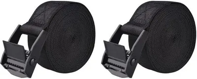 Zdjęcie produktu dla Pas napinający o szerokości 25 mm, nośność 200 kg, regulowany, nierdzewny, czarny