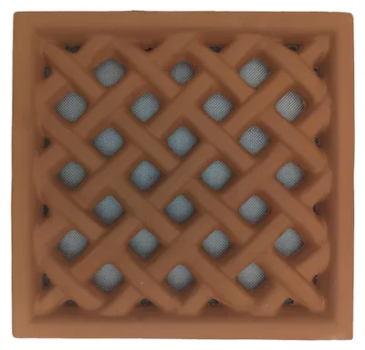 Image de Grille d'aération rectangulaire terre cuite - 24x25 cm (rouge)