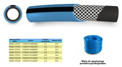 Immagine prodotto di Tubo per aria compressa fi = 10mm x 50m, blu, professionale