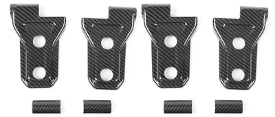 Obrázek produktu pro 8 ks krytů dveřních závěsů s karbonovou texturou, vhodné pro Jeep Wrangler JL 2018+