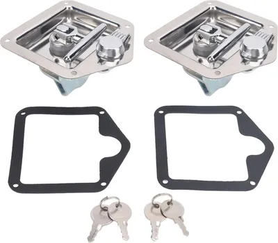 Image de 2 Pack T -Verrouillage de la boîte à outils en acier inoxydable -Verrouillage de la boîte à outils pour RV -Remorque -Camper