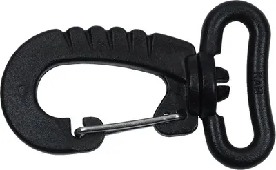 Obrázek produktu pro Karabina plastová 25mm, otočná, černá / 1ks