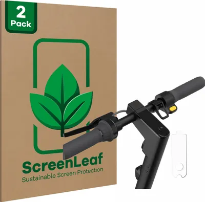 Produktbild von 2x ScreenLeaf Schutzfolie für Segway Ninebot KickScooter MAX G30 / G30D / G30D II nachhaltiger Displayschutz Display Schutz Folie Klar Transparent