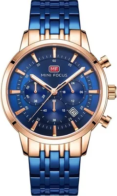 Produktbild von Mini Focus MD-23874 Uhr - Blau/Roségold für Herren KP23874