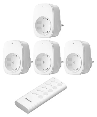 Obrázek produktu pro Bezdrátová zásuvka s dálkovým ovladačem - 30 m dosah - 3680 W - 16 A