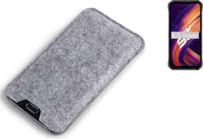 Produktbild von K-S-Trade Filz Handyhülle kompatibel mit Ulefone Armor 11 5G Schutzhülle Filztasche Filz Tasche Case Sleeve Handy Hülle Filzhülle grau