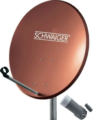 Zdjęcie produktu dla SCHWAIGER SAT system 60 cm 1 abonent pojedynczy konwerter ceglastoczerwony