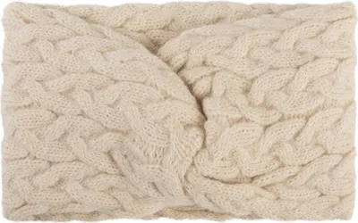 Produktbild von styleBREAKER Damen Strick Stirnband mit Zopfmuster und Twist Knoten, warmes Winter Haarband, Headband, gestrickt 04026044