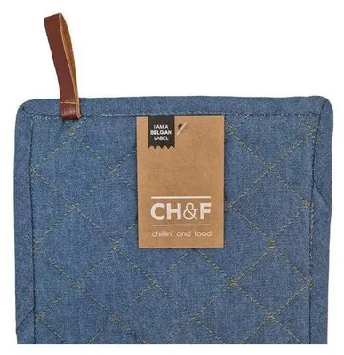 Produktbild von CH&F Topflappen 4er Set 20x20 cm – Jeans – Jeansblau