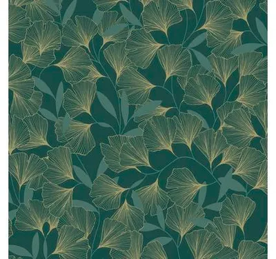 Produktbild von Vliestapete A64403 Ginkgo petrol