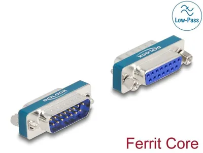Produktbild von DELOCK HF/EMI Entstörfilter D-Sub 15 Pin St > Bu induktiv
