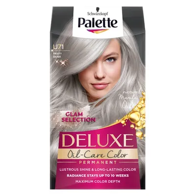 Zdjęcie produktu dla Palette Deluxe Oil-Care Color Farba z mikroolejkami U71 Mroźne Srebro