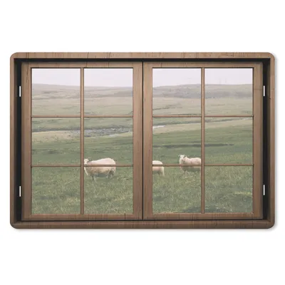 Produktbild von MuchoWow® Schreibtischunterlage Durchsichtig - Schafe - Tiere 60x40 cm - XXL Mauspad - Großes Mauspad