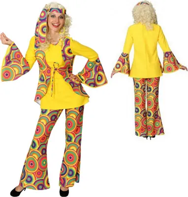 Hippie Kostüm Summertime Gr. 46-56 Flower Power Party 70er Jahre Fasching Karneval Mottoparty Schlagermove