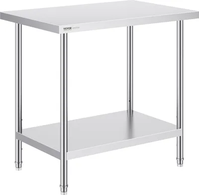 Productafbeelding van Werkbank en voorbereidingstafel. Commerciële werkbank, afmetingen 610x914x864 mm