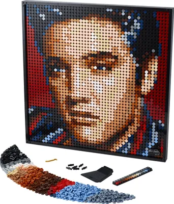 Produktbild von LEGO 31204 Art Elvis Presley – „The King“ DIY-Poster, Wand-Dekoration, Kunstbild, Bastelset für Erwachsene, Wandkunst, Haus-Deko, Geschenk