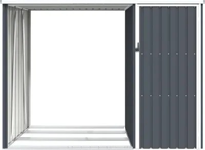 Produktbild von vidaXL Garten Brennholzlager Anthrazit 245x98x159 cm Verzinkter Stahl
