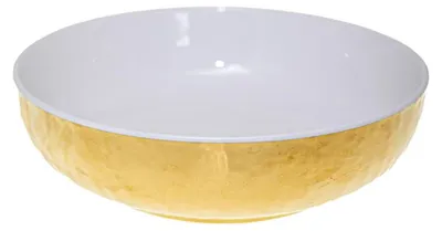 Produktbild von Weiß-goldene Salatschüssel, 25 cm